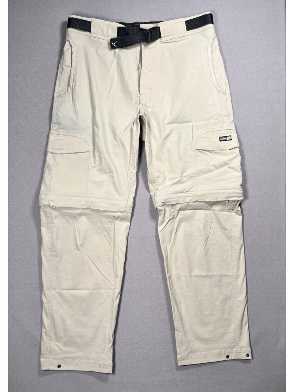 Prana Outdoor Vintage Nylon Convertible Belted Cargo Pants -Men Medium(32) X 30